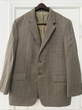 Lauren Ralph Lauren Brown Houndstooth Sport Coat
